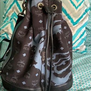 MCM Limited Edition Graffiti Bucket Bag (Black)